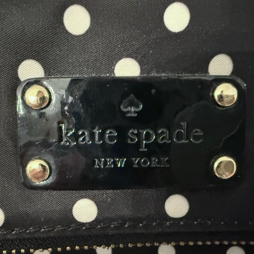 KATE SPADE Spot Nylon Aleah Polka Dot Foldover Crossbody Bag (EUC)
